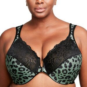 Glamorise Full Figure Plus Size Wonderwire Front-Closure Bra Underwire 46 Size